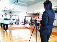 実験検証用のモーションキャプチャー用仮映像撮影