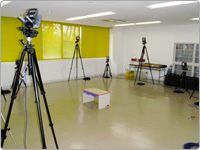 実験検証用のモーションキャプチャー用仮映像撮影