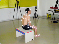 実験検証用のモーションキャプチャー用仮映像撮影